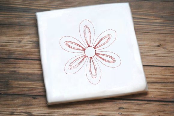 Cute Red One Line Flower