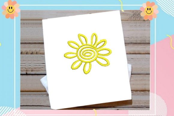 Cute Sunflower Embroidery Design