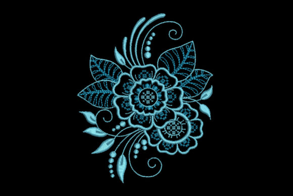 Folk Art Flower Embroidery Design