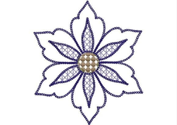 Hemstitch Flower: A Delicate Embroidery Design