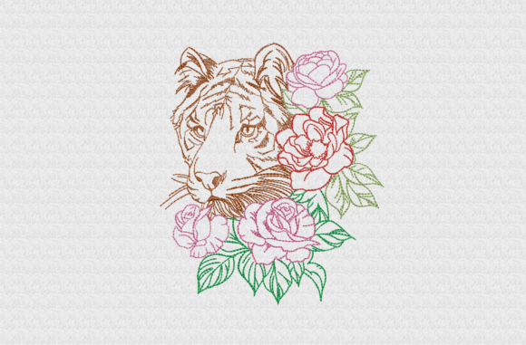 Tiger with Flowers: Seasonal Embroidery Review
